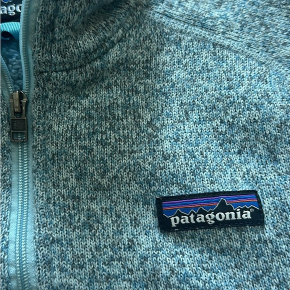 Patagonia Light Blue Quarter-Zip Pullover - Picture 3 of 4